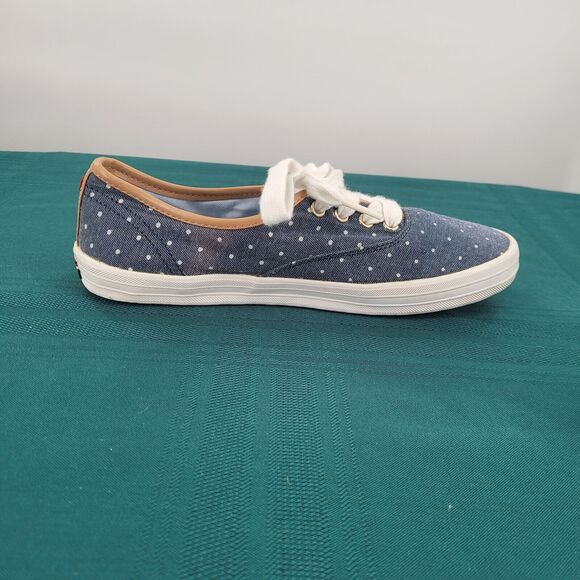 Tommy Hilfiger Women's Sneakers Tahlor, Blue Canvas, White Polka Dots, Size 6.5 - Picture 6 of 11